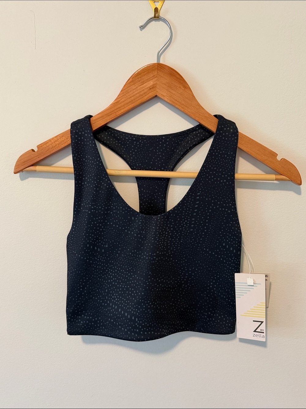 Zella Navy Speckle Racerback Sports Bra